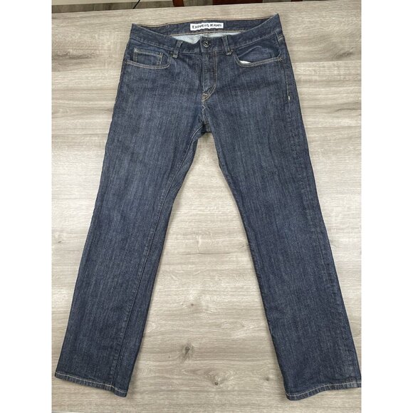 Express Other - Express Rocco Mens Jeans Size 33 x 30 Slim Fit Straight Leg Blue Denim